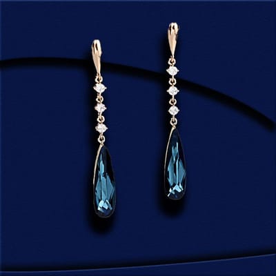 SUYU Mode Middellange En Lange Zomer Mode Oorbellen Gepersonaliseerde Blauwe Hanger Oorbellen black