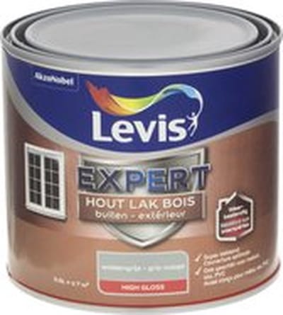 Levis - Expert Hout Lak Buiten High Gloss - Wolkengrijs - 0,5 L