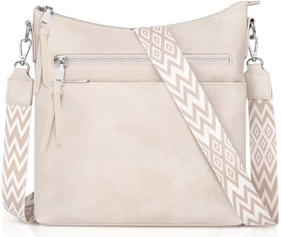 Dailygoods- Schoudertas Dames - Duurzaam Veganistisch Leer - Verstelbare Riem - Middelgroot - 4 Vakken - Zachte Binnenvoering - Crossbodytas