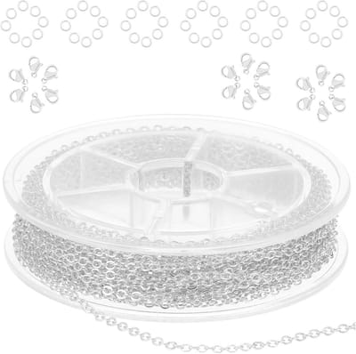 10 Meter Stainless Staal Sieradenketting 1.5mm voor DIY Ketting, Armband & Oorbel Maken - Inclusief Sluitingen