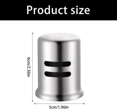 Vaatwasser Afdekking - Luchtspleet Cover - Keuken Hygiëne - Messing Constructie - 1.8 Inch Diameter - Zwart