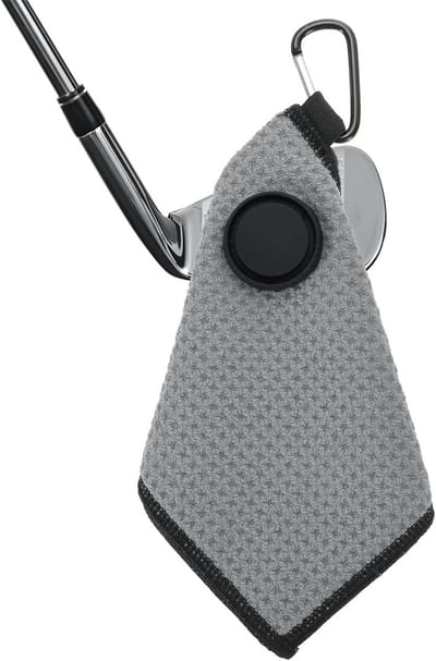 Magnetische Golfhanddoek met Draadreiniger en Clip – Microvezel Wafelpatroon – Geschikt voor Golfclubs en Golfballen