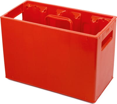Sportec bidonkrat voor 10 bidons - rood - dubbelwandig, extra stevig. Bidonrek. Waterdrager.