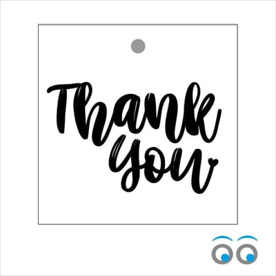 Bloemenkaartje -Cadeaukaartje - Bedankt Kaartjes - Thank You - 7x7cm - 20 Stuks - Met Boorgaatje