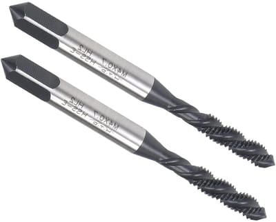 Spiraalvormige draadtap metrische machinedraadtap HSS gecoat 2 stuks