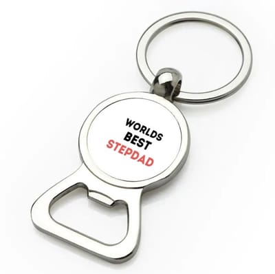 Akyol - worlds best stepdad flesopener - Papa - de beste stiefvader - vader cadeautjes - vaderdag - verjaardagscadeau - verjaardag - cadeau - geschenk - kado - gift - vader artikelen - 9 bij 3 cm