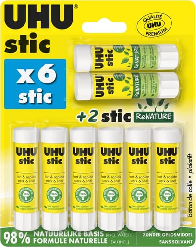 Lijmstiften Set - Oplosmiddelvrij en Plantaardig - 8 Stuks