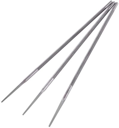 Dailygoods- Kettingzaagslijper 3-delige set - Ronde Bestanden - Slijpen Kettingzaag - Hoogwaardig Lagerstaal - 4 mm/4,8 mm/5,5 mm - Scherpe Tanden - Zaagvijl