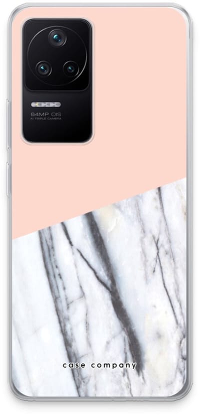 Case Company® - Hoesje geschikt voor Xiaomi Poco F4 hoesje - A touch of peach - Soft Cover Telefoonhoesje - Bescherming aan alle Kanten en Schermrand
