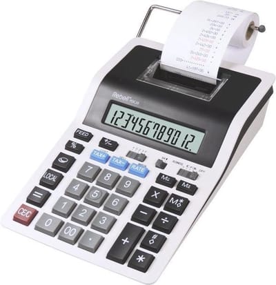 Rebell printcalculator - PDC20-WB - wit-zwart - RE-PDC20-WB