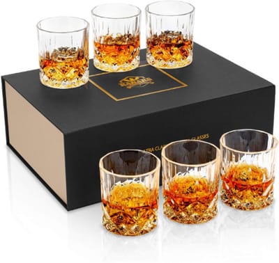 Thuys – Whisky Glazen Set – 6 Stuks – 300ml – Whiskey Cognac Martini Cocktail Scotch – En Vodka Glazen