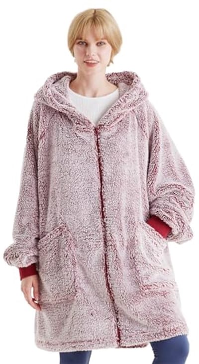 Hoodie Deken met Mouwen - Extra Zachte Sherpa Decken voor Volledig Lichaam en TV