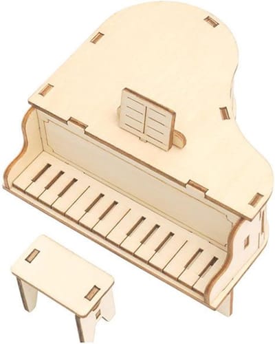 Muziekdoos Bouwpakket - Houten Puzzel Mechanisch Model - Educatief Knutselen - Interactieve Montage - 20 x 14 x 4 cm
