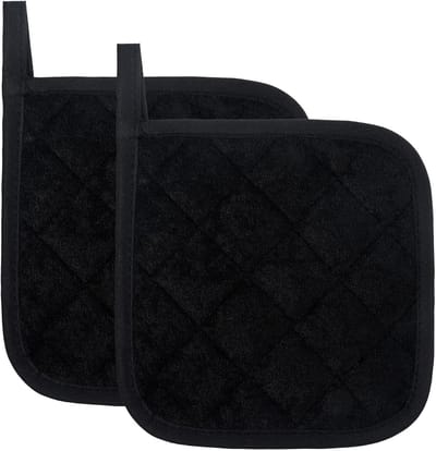 SnelShoppen - 2Pcs Warmtebestendige Ovenhanddoeken, Multifunctionele Katoenen Pannenonderzetters, Antislip Keuken Hittebestendige Liner, 17x17 cm voor