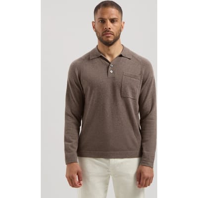 Dstrezzed Ds_aloin Polo Vintage Khaki Größe: L | Longsleeves Outlet | Herren | Braun