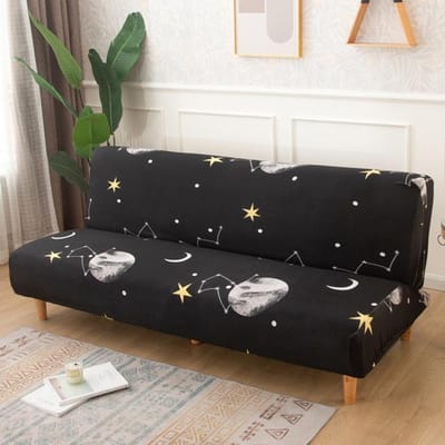Spandex Elastische Sofa Bed Hoezen Armless Sofa Hoes Voor Woonkamer Stretch Opvouwbare Bank Bed Hoezen Meubelbeschermer 120-140cm S