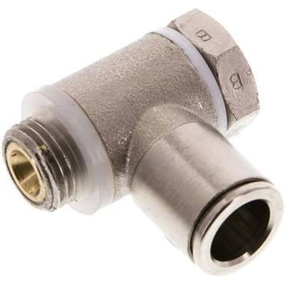 L-stuk Regelventiel 10 mm - G1/4'' Regeling-Uit Messing Sleufschroef Banjo
