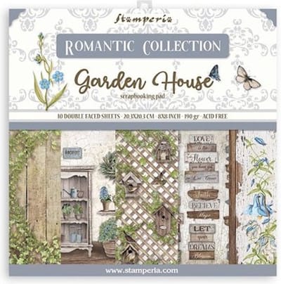 Stamperia - Romantic Garden House 8x8 Inch Paper Pack (SBBS54)