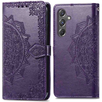 imoshion Hoesje - Geschikt voor Samsung Galaxy A15 (4G) / A15 (5G) - Mandala Bookcase - Paars