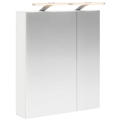 vidaXL - Badkamerspiegelkast - Wit - 60 - x - 14,5 - x - 70 - cm - Bewerkt - hout