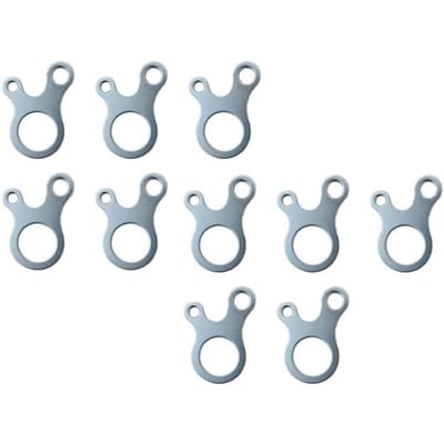 Tenttouwgespen 3 Gaten Outdoor Kampeertent Windtouwgesp Aluminiumlegering Spanner Tentkoord Touwklem Aanspanhaak Silver 10pcs gray