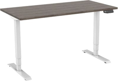 GAME HERO Marvel Bureau Elektrisch Verstelbaar 2 Motorig - Wit Frame - Logan Eiken Blad - 160 x 80 cm
