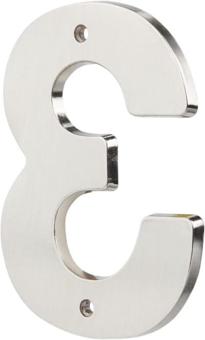 Huisnummer - Adres Teken - Huis Verfraaien - Moderne Stijl - 5 Inch - Zilver