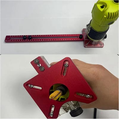 Freesbeugel set - Houtbewerking mal - Precisie frezen - Verstelbaar ontwerp - 676 mm lengte - Aluminium