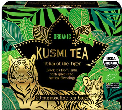 Biologische zwarte thee Kusmi Tea Tchaï of the Tiger – 20 mousseline theezakjes