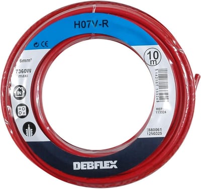 Elektrische Kabelhaspel 10m Rood H07VR 6mm² - Stevige Draadspoel voor Stroom en Koppeling