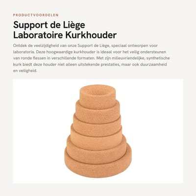 Dailygoods- Laboratoriumsteun Synthetische Kurk - Flessenhouder