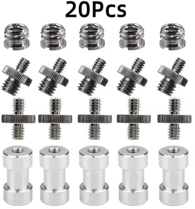 Garpex® Camera Adapter Schroeven Set - 1/4” en 3/8” Converter Set - Voor Camera, Statief & Accessoires