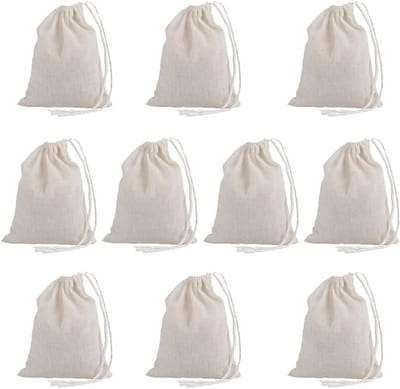 Dailygoods- Zeefdoek 10 Stuks - Katoenen Filterdoek - Wasbaar/Herbruikbaar - Voor Notenmelk/Sap/Yoghurt - 10 x 15 cm - Hoogwaardige Kwaliteit - Kaasdoek