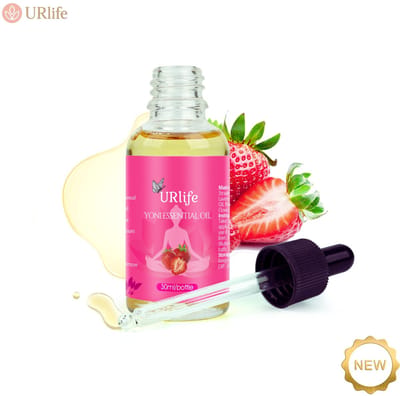 URlife Yoni Olie Aardbei – Vaginale Olie & Yoni Oil – Intieme Verzorging Vrouw – pH-Neutraal, 100% Natuurlijk – Hydraterend, Verzachtend & Fris