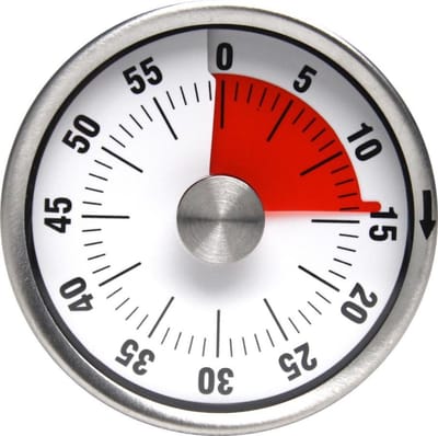 Leerklok Rond - RVS - Hoogwaardige Leerklok voor Kinderen - Timer Kind - Aftelklok - Leerklokken - Kookwekker Analoog - Leer Klok kijken - Time - Educatieve Klok - Huiswerk Hulp - Educatief Speelgoed - Thuisonderwijs