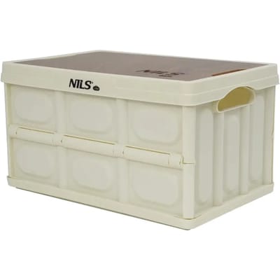 NILS CAMP NCB4007 - Kampeerdoos - Wit - 2-in-1 Tafel - Opvouwbaar