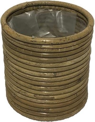 Van der leeden - Pot Rond Streep Grey - 14x18 cm