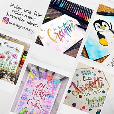 Kalligrafieset met Penseelstiften voor Bullet Journaling en Waterkleuren - Set van 5