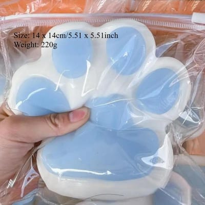 Jumbo Chat Patte Squishy Doux Jouet Anti-Stress à Remontée Lente Jouets Sensoriels Fidget pour Adultes Enfants Soulagement de l'Anxiété Presser Cadeaux