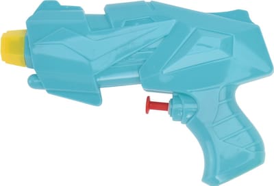 1x Mini waterpistolen/waterpistool blauw van 15 cm kinderspeelgoed - waterspeelgoed van kunststof - kleine waterpistolen