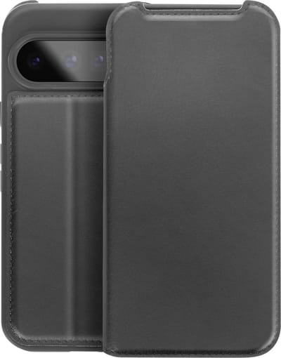 Bigben Connected, Hoesje geschikt voor Google Pixel 9A - Wallet Case met Standaard, Zwart