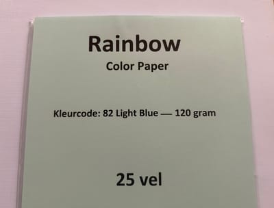 Rainbow Kl-82 licht blauw 25 vel 120 gram papier