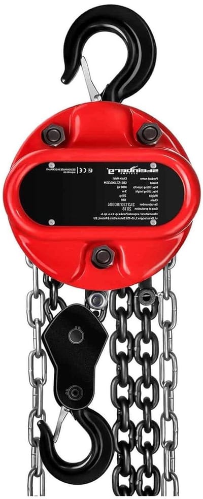 Kettingtakel - Hefkatrol Takel - Zware Lasten Verplaatsen - Handmatige Bediening - 3000 kg 3 m - Zwart