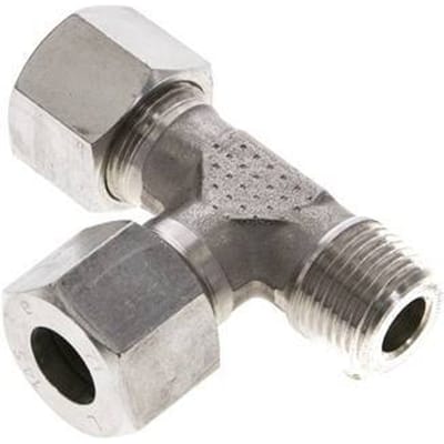 14S & R1/2'' RVS L-vorm Snijringkoppeling Buitendraad 630bar ISO 8434-1