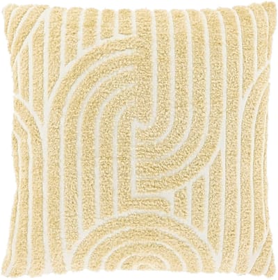 Unique Living Sierkussen Ziza - Textiel - Crème - 45x45 cm (BxD) - Getuft - Dove White