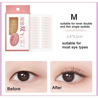 240 Stuks Onzichtbare Dubbele Ooglid Tape Sticker Langdurige Dubbele Vouw Zelfklevende Kant Plakken Clear Beige Big Eye gereedschap white