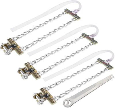 Dailygoods- Sneeuwketting Antislip - 3 Stuks - Mangaanstaal - Universele Pasvorm 165-285mm - Hoge Sterkte - Slijtvast en Drukbestendig - Bandenketting