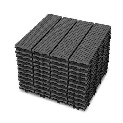 Terrastegels 7m² houten tegels 30x30 cm 77 stuks Terrastegels van hout met kliksysteem voor terras/balkon