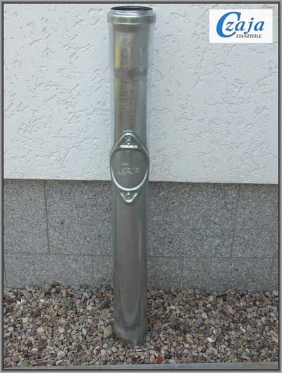 Staande buis - Reinigingsbuis - Bouw renovatie - Met reinigingsopening - 1 meter - Zilver