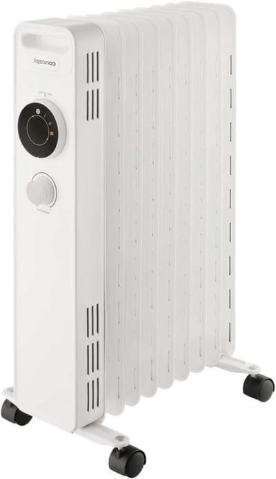 Olieradiator - Elektrische kachel - Ruimte verwarmen - 3 warmtestanden - 2000 Watt - Wit